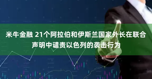 米牛金融 21个阿拉伯和伊斯兰国家外长在联合声明中谴责以色列的袭击行为