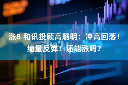 涨8 和讯投顾高璐明：冲高回落！缩量反弹！还能涨吗？